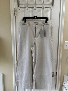 Everlane Light khaki wide leg pants (inseam: 26”) NWT